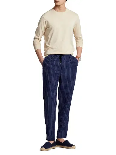 Polo Ralph Lauren Men's Cotton Crewneck Sweater - Sand Heather | Thumbnail 2 Polo Ralph Lauren Men's Cotton Crewneck Sweater - Sand Heather | Thumbnail 2