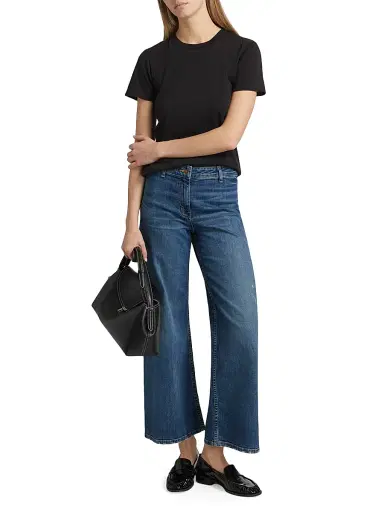 Nili Lotan Women's Mariela Cotton Crewneck T-Shirt - Jet Black - Size XL | Thumbnail 2 Nili Lotan Women's Mariela Cotton Crewneck T-Shirt - Jet Black - Size XL | Thumbnail 2