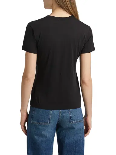 Nili Lotan Women's Mariela Cotton Crewneck T-Shirt - Jet Black - Size XL | Thumbnail 5 Nili Lotan Women's Mariela Cotton Crewneck T-Shirt - Jet Black - Size XL | Thumbnail 5