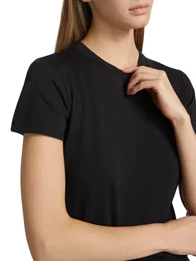 Nili Lotan Women's Mariela Cotton Crewneck T-Shirt - Jet Black - Size XL | Thumbnail 6 Nili Lotan Women's Mariela Cotton Crewneck T-Shirt - Jet Black - Size XL | Thumbnail 6