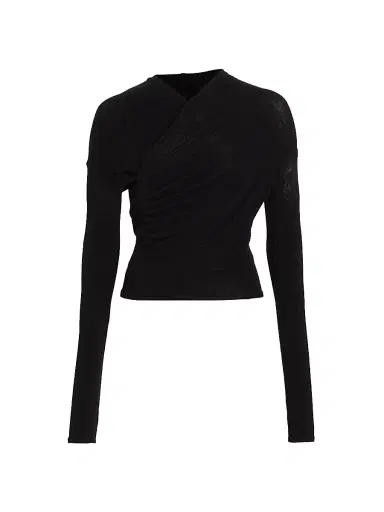 Vince Women's Ruched Long-Sleeve Top | Thumbnail 1 Vince Women's Ruched Long-Sleeve Top | Thumbnail 1