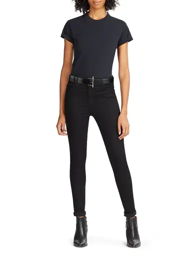McQueen Women's Sling Leather Belt - Black Silver | Thumbnail 2 McQueen Women's Sling Leather Belt - Black Silver | Thumbnail 2