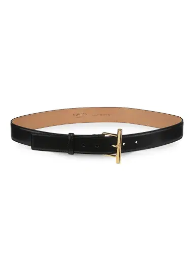 McQueen Women's Sling Leather Belt - Black Silver | Thumbnail 3 McQueen Women's Sling Leather Belt - Black Silver | Thumbnail 3