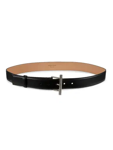 McQueen Women's Sling Leather Belt - Black Silver | Thumbnail 1 McQueen Women's Sling Leather Belt - Black Silver | Thumbnail 1