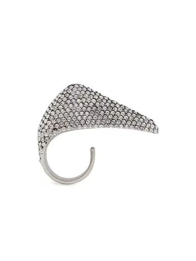 Alexander McQueen Women's Silvertone & Crystal Claw Ring - Silver | Thumbnail 1 Alexander McQueen Women's Silvertone & Crystal Claw Ring - Silver | Thumbnail 1
