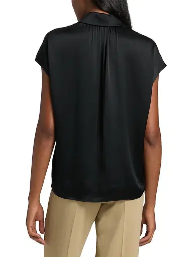 Vince Women's Cap-Sleeve Silk Blouse | Thumbnail 5 Vince Women's Cap-Sleeve Silk Blouse | Thumbnail 5