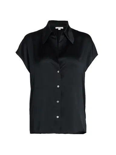 Vince Women's Cap-Sleeve Silk Blouse | Thumbnail 1 Vince Women's Cap-Sleeve Silk Blouse | Thumbnail 1