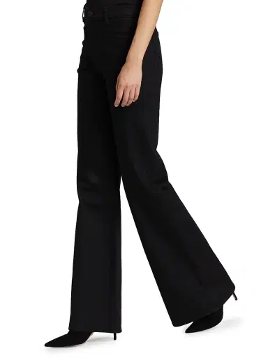 Nili Lotan Women's Florence High-Rise Wide-Leg Jeans - Black - Size 30 | Thumbnail 4 Nili Lotan Women's Florence High-Rise Wide-Leg Jeans - Black - Size 30 | Thumbnail 4