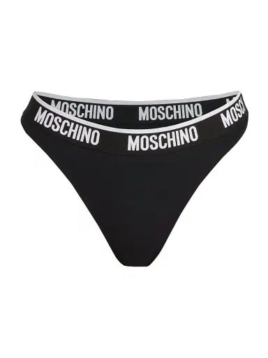 MOSCHINO Women's Log Banded Thong - Black | Thumbnail 1 MOSCHINO Women's Log Banded Thong - Black | Thumbnail 1