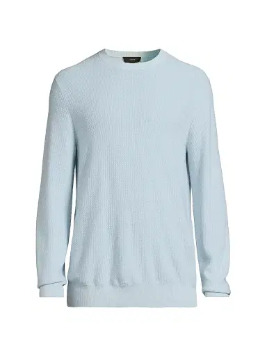 Vince Men's Geo Jacquard Long-Sleeve Crewneck Sweater - Whitecap Classic Cream | Thumbnail 1 Vince Men's Geo Jacquard Long-Sleeve Crewneck Sweater - Whitecap Classic Cream | Thumbnail 1
