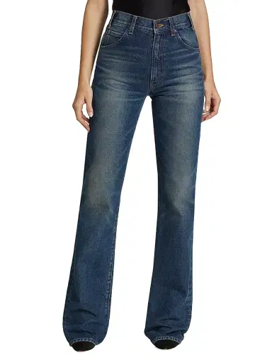 Nili Lotan Women's Joan Straight-Leg Jeans - Simon Wash | Thumbnail 3 Nili Lotan Women's Joan Straight-Leg Jeans - Simon Wash | Thumbnail 3