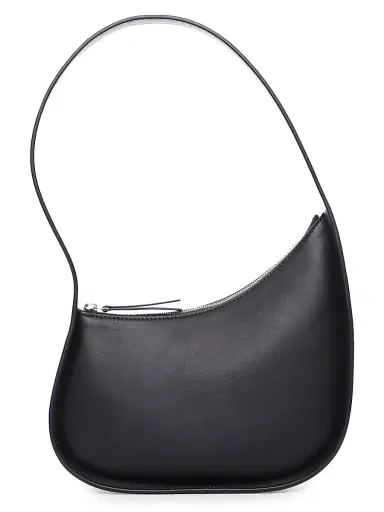 The Row Women's Half Moon Leather Shoulder Bag - Black | Thumbnail 1 The Row Women's Half Moon Leather Shoulder Bag - Black | Thumbnail 1