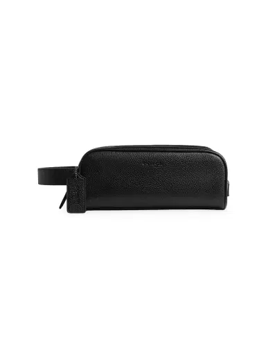 COACH Men's Leather Travel Kit - Black | Thumbnail 2 COACH Men's Leather Travel Kit - Black | Thumbnail 2
