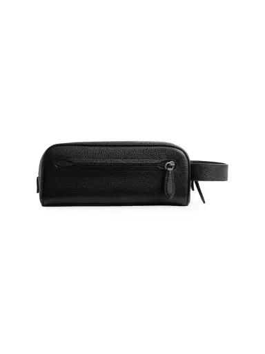 COACH Men's Leather Travel Kit - Black | Thumbnail 1 COACH Men's Leather Travel Kit - Black | Thumbnail 1