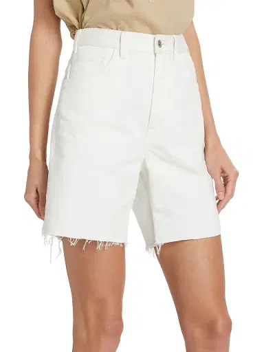 Nili Lotan Women's Russel Raw Denim Shorts - Cream - Size 30 | Thumbnail 4 Nili Lotan Women's Russel Raw Denim Shorts - Cream - Size 30 | Thumbnail 4