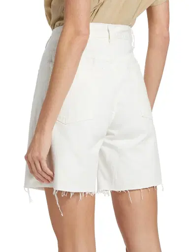 Nili Lotan Women's Russel Raw Denim Shorts - Cream - Size 30 | Thumbnail 5 Nili Lotan Women's Russel Raw Denim Shorts - Cream - Size 30 | Thumbnail 5