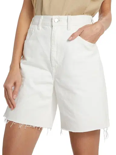 Nili Lotan Women's Russel Raw Denim Shorts - Cream - Size 30 | Thumbnail 6 Nili Lotan Women's Russel Raw Denim Shorts - Cream - Size 30 | Thumbnail 6