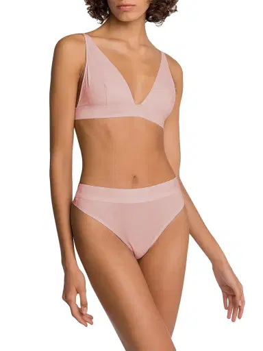 Wolford Women's Triangle Bralette - Powder Pink | Thumbnail 4 Wolford Women's Triangle Bralette - Powder Pink | Thumbnail 4