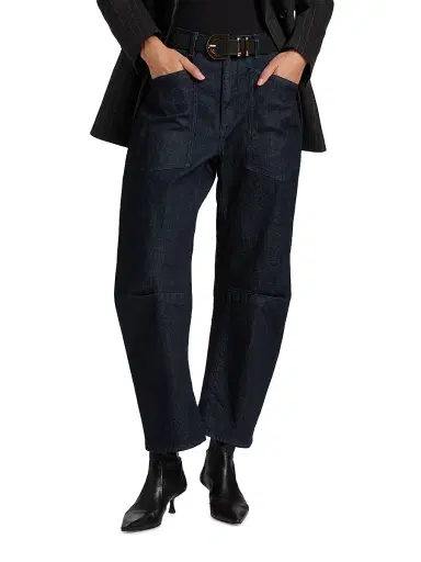 Nili Lotan Women's Shon Barrel Jeans - Indigo Rinse - Size 32 | Thumbnail 3 Nili Lotan Women's Shon Barrel Jeans - Indigo Rinse - Size 32 | Thumbnail 3
