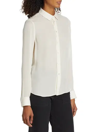 Nili Lotan Women's Gaia Silk Blouse - Ivory - Size Large | Thumbnail 4 Nili Lotan Women's Gaia Silk Blouse - Ivory - Size Large | Thumbnail 4