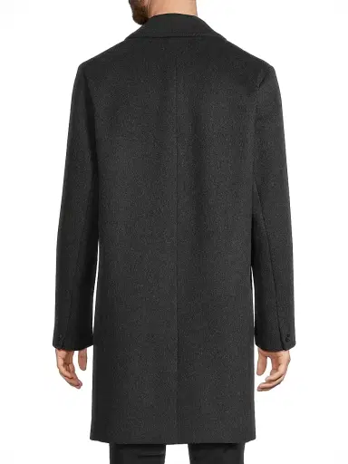 Vince Men's Notch Lapel Wool-Blend Coat - Charcoal | Thumbnail 5 Vince Men's Notch Lapel Wool-Blend Coat - Charcoal | Thumbnail 5