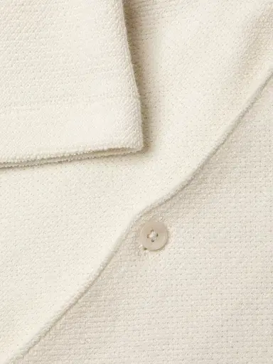 Vince Men's Bouclé Button-Front Camp Shirt - Bone | Thumbnail 6 Vince Men's Bouclé Button-Front Camp Shirt - Bone | Thumbnail 6