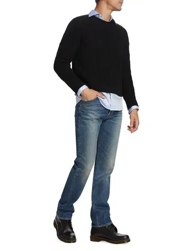 Nili Lotan Men's Billie Straight-Leg Jeans - Simon Wash | Thumbnail 2 Nili Lotan Men's Billie Straight-Leg Jeans - Simon Wash | Thumbnail 2