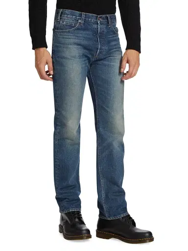 Nili Lotan Men's Billie Straight-Leg Jeans - Simon Wash | Thumbnail 4 Nili Lotan Men's Billie Straight-Leg Jeans - Simon Wash | Thumbnail 4