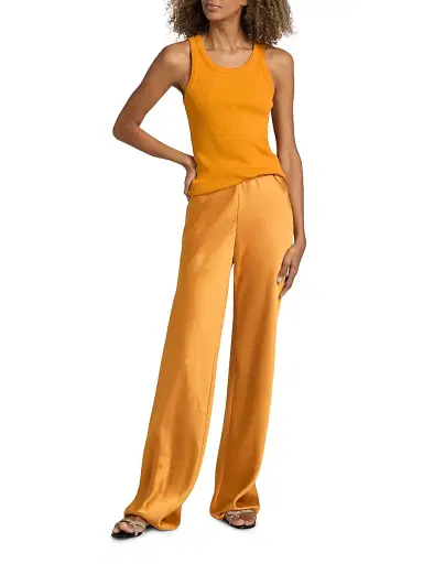 Vince Women's Satin High-Rise Pants | Thumbnail 2 Vince Women's Satin High-Rise Pants | Thumbnail 2