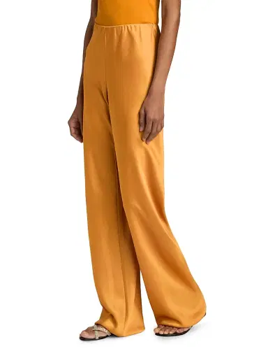 Vince Women's Satin High-Rise Pants | Thumbnail 4 Vince Women's Satin High-Rise Pants | Thumbnail 4