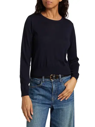 Nili Lotan Women's Oriana Wool Crewneck Sweater | Thumbnail 3 Nili Lotan Women's Oriana Wool Crewneck Sweater | Thumbnail 3