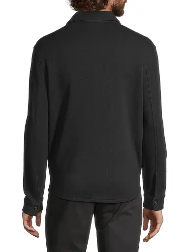 Vince Men's Cotton-Blend Shirt Jacket - Black Grey | Thumbnail 5 Vince Men's Cotton-Blend Shirt Jacket - Black Grey | Thumbnail 5