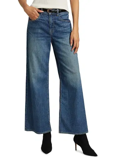 Nili Lotan Women's Marlene Mid-Rise Cropped Wide-Leg Jeans | Thumbnail 3 Nili Lotan Women's Marlene Mid-Rise Cropped Wide-Leg Jeans | Thumbnail 3