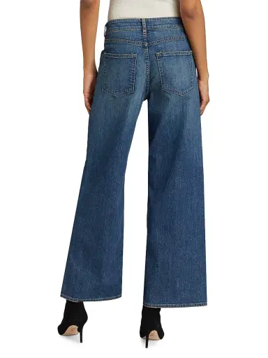Nili Lotan Women's Marlene Mid-Rise Cropped Wide-Leg Jeans | Thumbnail 5 Nili Lotan Women's Marlene Mid-Rise Cropped Wide-Leg Jeans | Thumbnail 5