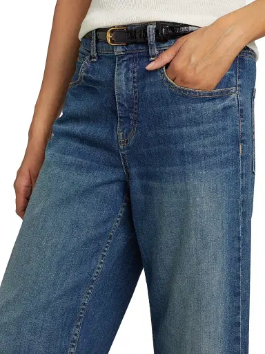 Nili Lotan Women's Marlene Mid-Rise Cropped Wide-Leg Jeans | Thumbnail 6 Nili Lotan Women's Marlene Mid-Rise Cropped Wide-Leg Jeans | Thumbnail 6