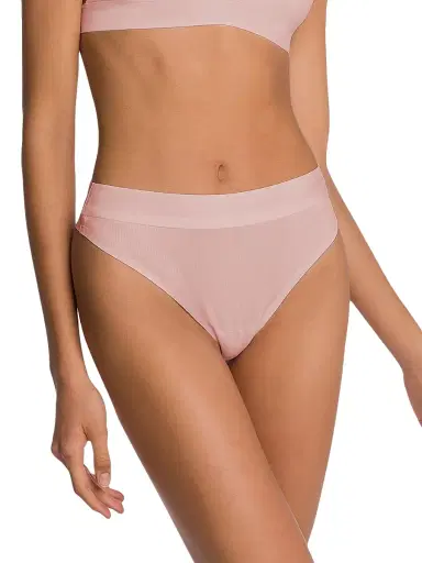 Wolford Women's Mid-Rise Thong - Powder Pink | Thumbnail 2 Wolford Women's Mid-Rise Thong - Powder Pink | Thumbnail 2