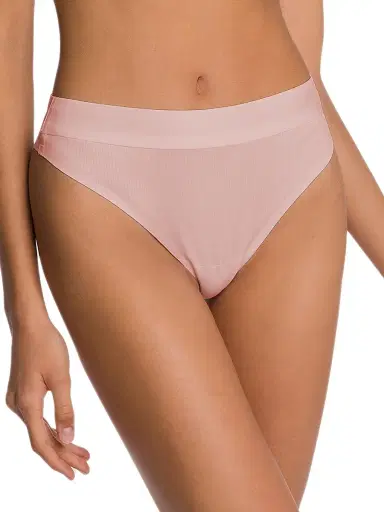Wolford Women's Mid-Rise Thong - Powder Pink | Thumbnail 3 Wolford Women's Mid-Rise Thong - Powder Pink | Thumbnail 3
