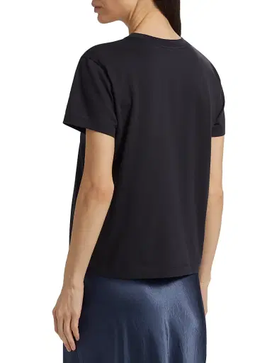 Vince Women's Crewneck Pima Cotton T-Shirt - Coastal Blue - Size XXS | Thumbnail 5 Vince Women's Crewneck Pima Cotton T-Shirt - Coastal Blue - Size XXS | Thumbnail 5