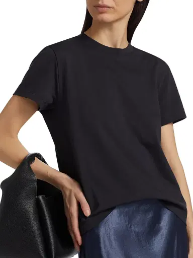 Vince Women's Crewneck Pima Cotton T-Shirt - Coastal Blue - Size XXS | Thumbnail 6 Vince Women's Crewneck Pima Cotton T-Shirt - Coastal Blue - Size XXS | Thumbnail 6