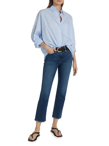 PAIGE Women's Cindy Cropped Straight-Leg Jeans - Arpeggio | Thumbnail 2 PAIGE Women's Cindy Cropped Straight-Leg Jeans - Arpeggio | Thumbnail 2