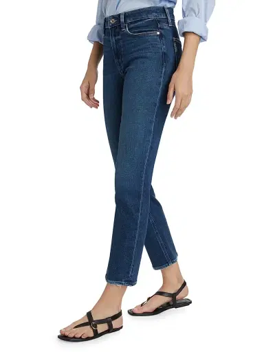 PAIGE Women's Cindy Cropped Straight-Leg Jeans - Arpeggio | Thumbnail 4 PAIGE Women's Cindy Cropped Straight-Leg Jeans - Arpeggio | Thumbnail 4