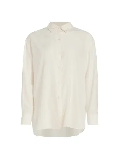 Nili Lotan Women's Julien Silk Shirt - Ivory - Size Large | Thumbnail 1 Nili Lotan Women's Julien Silk Shirt - Ivory - Size Large | Thumbnail 1