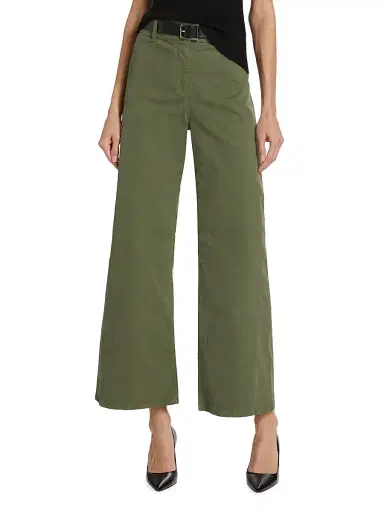 Nili Lotan Women's Megan Brushed Stretch Twill Wide-Leg Pants - Camo | Thumbnail 3 Nili Lotan Women's Megan Brushed Stretch Twill Wide-Leg Pants - Camo | Thumbnail 3