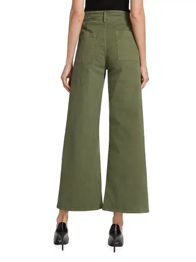 Nili Lotan Women's Megan Brushed Stretch Twill Wide-Leg Pants - Camo | Thumbnail 5 Nili Lotan Women's Megan Brushed Stretch Twill Wide-Leg Pants - Camo | Thumbnail 5