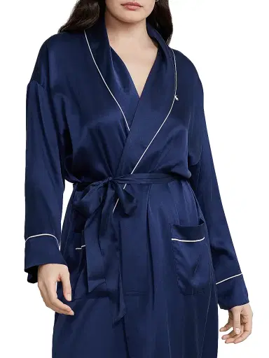 Polo Ralph Lauren Women's Belted Silk-Blend Robe | Thumbnail 5 Polo Ralph Lauren Women's Belted Silk-Blend Robe | Thumbnail 5