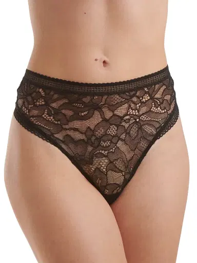 Wolford Women's High-Rise Floral Lace Thong - Black | Thumbnail 2 Wolford Women's High-Rise Floral Lace Thong - Black | Thumbnail 2