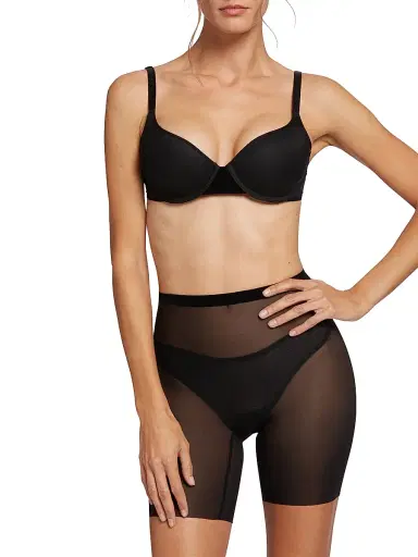 Wolford Women's Tulle Control Shorts - Black | Thumbnail 2 Wolford Women's Tulle Control Shorts - Black | Thumbnail 2