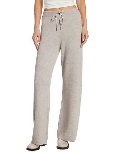 Stellae Dux Women's Double-Knit Wide-Leg Drawstring Pants - Heather Coconut | Thumbnail 3 Stellae Dux Women's Double-Knit Wide-Leg Drawstring Pants - Heather Coconut | Thumbnail 3
