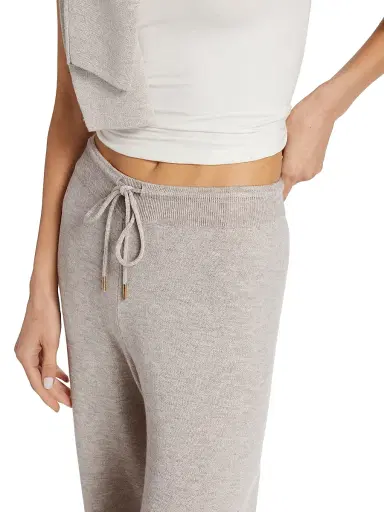 Stellae Dux Women's Double-Knit Wide-Leg Drawstring Pants - Heather Coconut | Thumbnail 6 Stellae Dux Women's Double-Knit Wide-Leg Drawstring Pants - Heather Coconut | Thumbnail 6