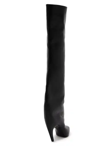 Alexander McQueen Women's Armadillo 105MM Leather Thigh-High Boots - Black Silver | Thumbnail 2 Alexander McQueen Women's Armadillo 105MM Leather Thigh-High Boots - Black Silver | Thumbnail 2